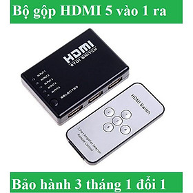 Bộ gộp HDMI 5 cổng vào 1 cổng ra có điều kiển