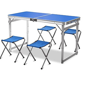 Bộ bàn ghế xếp gọn du lịch , dã ngoại , đi câu cá bằng nhôm