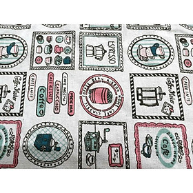 Mua VẢI CANVAS/ VẢI BỐ HOẠ TIẾT CÀ PHÊ