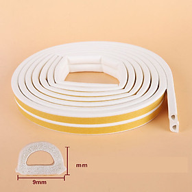 Cuộn 10 Mét Ron Dán Khung Cửa Giảm Tiếng Ồn Va Đập, Ngăn Bụi, Ngăn Côn Trùng Size 4 mm 6 mm 8 mm 10 mm - Hàng Chính Hãng