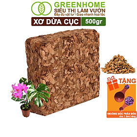 Mua Xơ Dừa Cục Greenhome  Viên 500gr  Sơ Dừa Nén  Nở Gấp 5 Lần  Kích Thích Rễ  Thoát Nước Tốt Giá Thể Kiểng Lá  Phong Lan