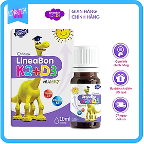 Vitamin k2 d3 hỗ trợ tăng chiều cao, hết còi xương cho trẻ sơ sinh - LINEABON K2D3 - Sản phẩm từ Châu Âu - Công nghệ mới giúp hấp thu tối đa canxi tự nhiên