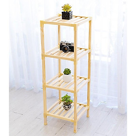 Mua Kệ Gỗ vuông 4 tầng trang trí để chậu cây