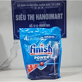 Viên rửa chén bát Finish All in one max 24 viên túi nhỏ ít viên 10 chức năng