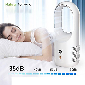JIASHI quạt không cánh Quạt để bàn có thể sạc lại USB quạt tháp im lặng Hàng nhập khẩu