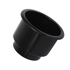 Black Center Hole Recessed Cup Drink Holder for Marine Boat Car RV