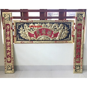 Mua Bộ hoành phi câu đối bằng đồng liền tấm nguyên chất 1m55
