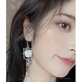 Bông tai hình Hoa Hồng phong cách vitage tiểu thư cho nữ