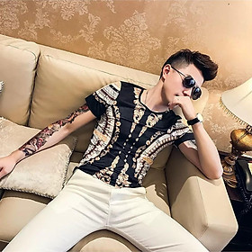 Áo thun Nam họa tiết độc đáo, chất liệu vải thun lạnh cao cấp, mát mịn, dáng ôm body, dễ phối đồ phù hợp với xu hướng thời trang hiện nay - Mẫu HOT