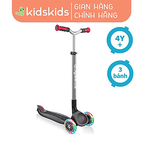 Xe Trượt Scooter 3 Bánh GLOBBER MASTER LIGHTS Cho Trẻ Em Từ 4 Đến 14 Tuổi - Đen/Đỏ