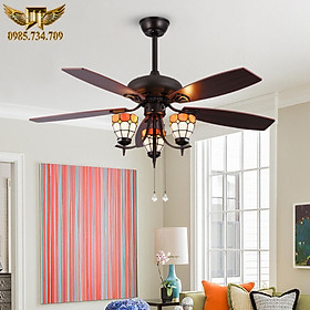 Mua Quạt trần đèn có điều khiển  5 cánh sải cánh 1m32 KLS045