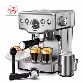 Máy pha cà phê Espresso tự động EM 3206, áp suất 20 bar - Thương hiệu NTV Cheng's I Hàng nhập khẩu