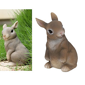 Lovely Resin Garden Animal Statue Decoration, Outdoor Lawn Yard Animal Figurine Gifts for Garden