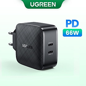 Mua Cốc sạc nhanh UGREEN PD 66W 2 cổng USB C thích hợp cho MacBook Laptop iPad iPhone SamSung Android - Công Nghệ PD 3.0/QC 3.0/PPS/AFC