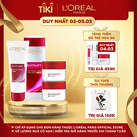 Bộ 3 bước dưỡng da chống lão hóa Revitalift ban ngày (Sữa rửa mặt 100ml, Nước hoa hồng 200ml,Kem dưỡng ban ngày 20ml x2)