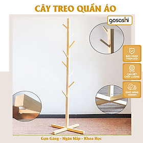 Cây Treo Quần Áo Gỗ Cao Cấp Phong Cách Hàn Quốc, Dễ Dàng Lắp Đặt Và Di Chuyển Thương Hiệu Gosashi-COCGOTQA