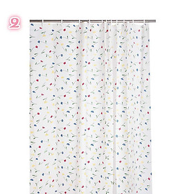 Mua rèm treo nhà tắm hoa cỏ kèm móc treo - loại 1m8 x1.8m