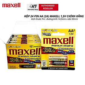 [ Made in JAPAN ] Hộp 24 Viên Pin AA , AAA Maxell Premium Alkaline Exvolta 1,5V Bền vô địch - hàng chính hãng - Hộp 12 Đôi AA