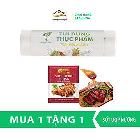 Mua Túi đựng thực phẩm sinh học tự hủy 100 cái/cuộn Tặng gói sốt nướng 45g