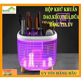Mua HỘP KHỬ KHUẨN DAO KÉO THÌA ĐŨA BẰNG TIA UV  LED-UV diệt khuẩn bằng đèn  đều chiếu xạ từ trong ra ngoài