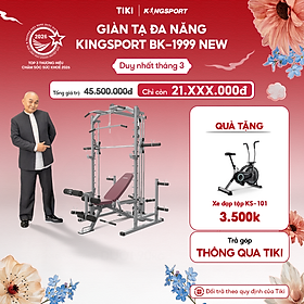[Miễn phí lắp đặt] Giàn tạ đa năng KINGSPORT BK-1999 New, khung sườn chắc chắn, 15 bài tập chuyên nghiệp