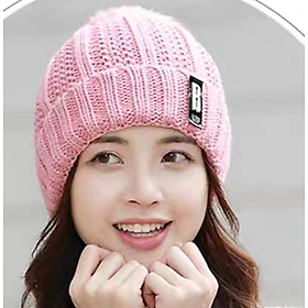 Nón len nữ chữ b, mũ len nữ chữ b dn19121701