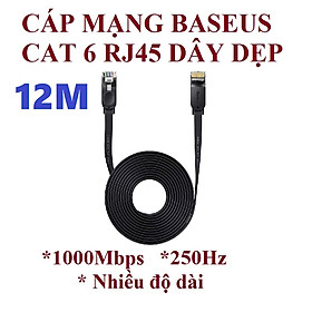 Cáp mạng LAN Cat6 tốc độ cao 1000Mbps dây dẹp bền chống rối Baseus Six Types of RJ45 Gigabit Network Cable _ Hàng chính hãng