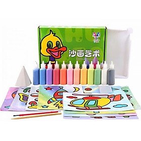 Bộ Tranh Cát 12 màu 12 tranh (Giao Tranh Mẫu Ngẫu Nhiên)