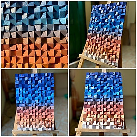 Mua Tranh gỗ trang trí 3D MÀU SẮC XINH ĐẸP (Wood mosaic) - (KÍCH THƯỚC 30x40  40X60)