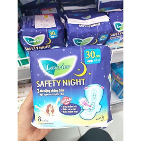 Mua Băng vệ sinh Laurier Safety Night tác động chống tràn 30cm 8miếng