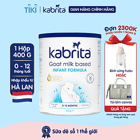 Sữa dê kabrita số 1 cho trẻ từ 0-12 tháng - lon 400g