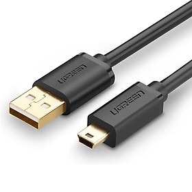 Ugreen UG10385US132TK 1.5M màu Đen Cáp sạc truyền dữ liệu USB 2.0 sang MINI USB đầu mạ vàng - HÀNG CHÍNH HÃNG