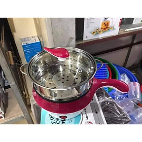 Mua Nồi lẩu mini siêu tốc kèm vỉ hấp đa năng có tay cầm tiện dụng size 18cm