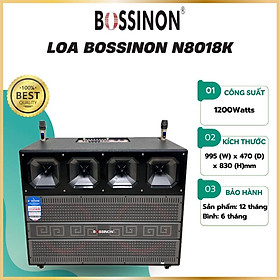 Loa tủ 4 tấc đôi Bossinon 28018K - _Kích thước: 995(W) x 470 (D) x 830 (H)mm _Công suất: 1200Watts - Hàng Chính Hãng