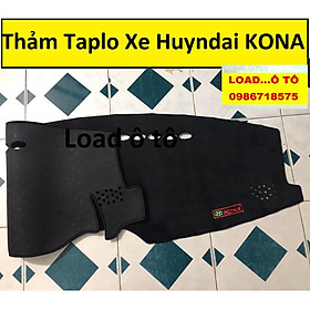 Thảm Chống Nắng Taplo Xe Huyndai KONA 2022-2018 Mẫu Nhung, Da Carbon Cao Cấp