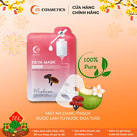 Mặt Nạ Dừa C13 Cosmetics Tinh Chất Nấm Linh Chi Giảm Nếp Nhăn Keva Mask