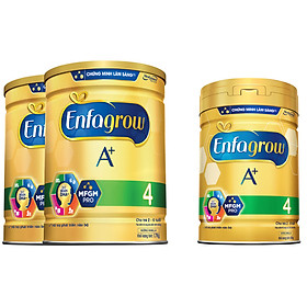 Combo 2 Lon Sữa Bột Enfagrow A+ 4 (1.7kg) - Tặng Lon Sữa Bột Enfagrow A+ 4 (830g)