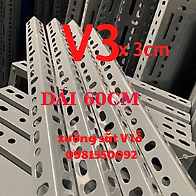 Mua sắt V lỗ (cây V3x3 - dài 60cm) sắt V kệ sắt V lỗ đa năng kệ V lỗ thép V lỗ