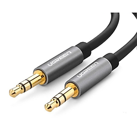 Cáp Audio 3.5mm dây tròn 1M Ugreen UG-10733 mạ vàng 24K - Hàng chính hãng