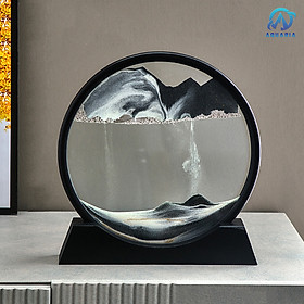 Tranh Cát 3D Chuyển Động Tranh Cát Chảy Hình Tròn Làm Quà Tặng Trang Trí Bàn Làm Việc Tinh Tế, Sang Trọng