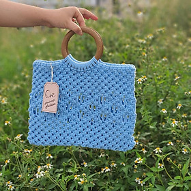 Túi Xách Quai Gỗ - Túi Thủ Công Thắt Macrame