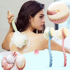 Mua Cây Bông Tắm Chà Lưng/ Bàn Chải Chà Lưng Kèm Bông Tắm H147
