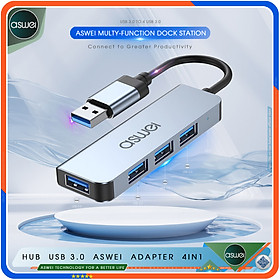 Mua Hub USB Và Hub Type C ASWEI 4 in 1 To USB 3.0 - Cổng Chia USB  ổ Chia USB Tốc Độ Cao - Hub Chuyển Đổi USB Type-C Dành Cho Macbook  Laptop  PC  Máy Tính Bảng  Điện Thoại - Hàng Chính Hãng