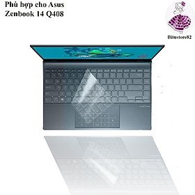 Mua Ốp bàn phím dành cho laptop Asus ZenBook 14 Q408 - Miếng  tấm silicon bảo vệ che  phủ  đậy  lót bàn phím