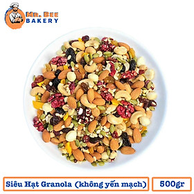 [Chỉ giao HCM] – Siêu Hạt Granola Không Yến Mạch Ăn Vặt Ngon - Hộp 500g