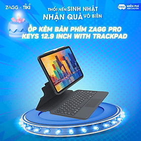 Ốp lưng kèm bàn phím ZAGG Pro Keys with Trackpad cho iPad Pro 12.9 inch