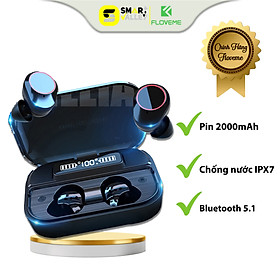 Mua Tai nghe không dây G05 TWS FLOVEME kiêm Pin sạc dự phòng 2000mAh - Chống nước IPX6 - Công nghệ lọc tiếng ồn CVC - Bluetooth 5.1 - Âm thanh chuyên nghiệp -  Hàng chính hãng