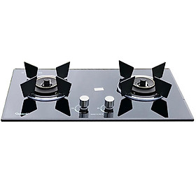 Bếp Gas Âm 2 Lò Canaval CA-6818 Đánh Lửa Bằng Pin IC, Đầu Đốt Hợp Kim Siêu Bền, Kiềng Gang Đúc - Hàng Chính Hãng