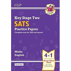 Sách - KS2 Maths and English SATS Practice Papers Pack - Pack 1 by CGP Books (UK edition, paperback)
