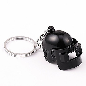 Móc khóa trò chơi PUBG full mũ bảo hiểm mini - Đen